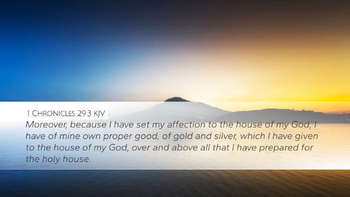 1 Chronicles 29:3 KJV Bible Verse Image