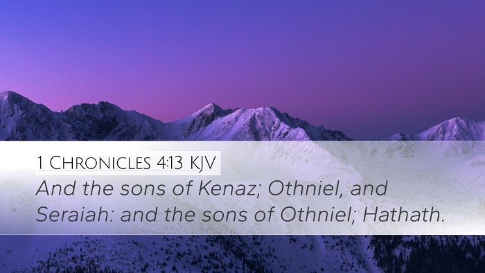 1 Chronicles 4:13 KJV Bible Verse Image