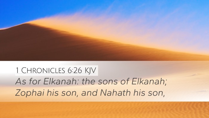 1 Chronicles 6:26 KJV Bible Verse Image
