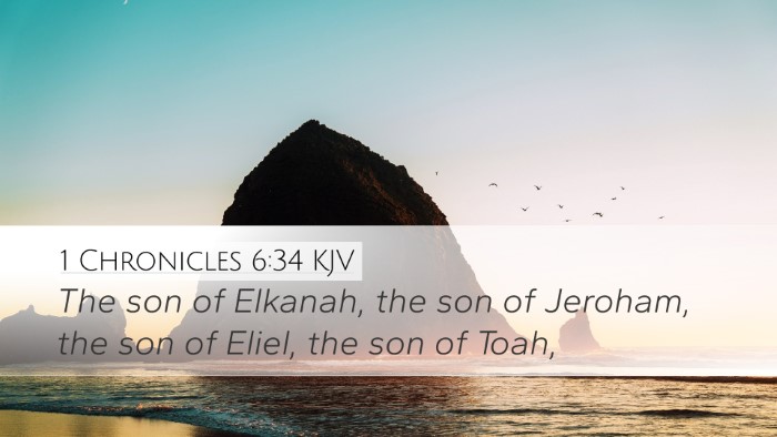 1 Chronicles 6:34 KJV Bible Verse Image