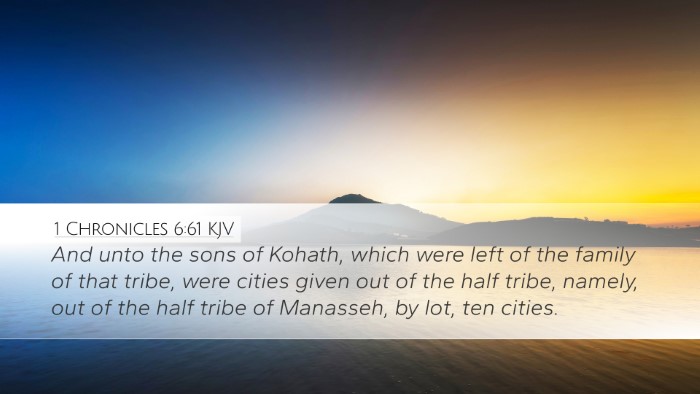 1 Chronicles 6:61 KJV Bible Verse Image