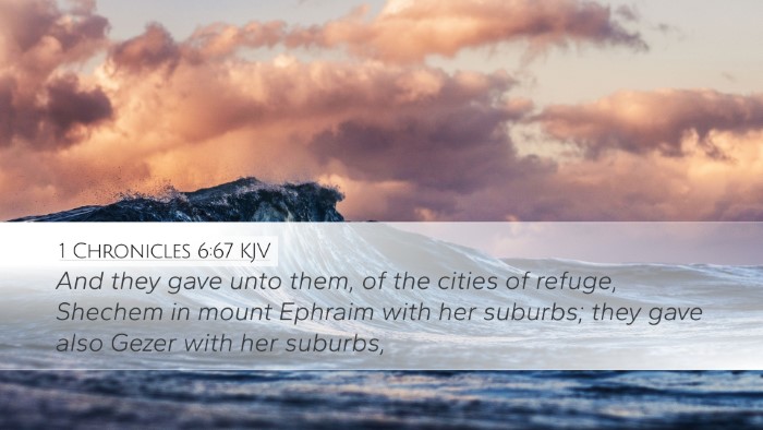 1 Chronicles 6:67 KJV Bible Verse Image