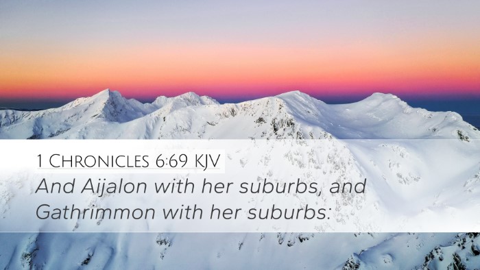 1 Chronicles 6:69 KJV Bible Verse Image