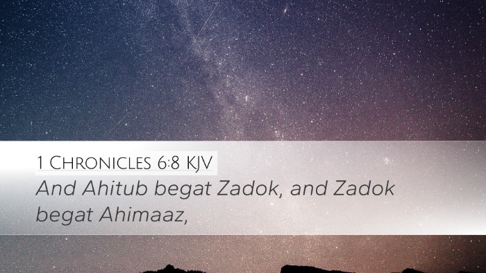 1 Chronicles 6:8 KJV Bible Verse Image