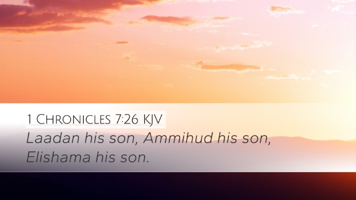 1 Chronicles 7:26 KJV Bible Verse Image