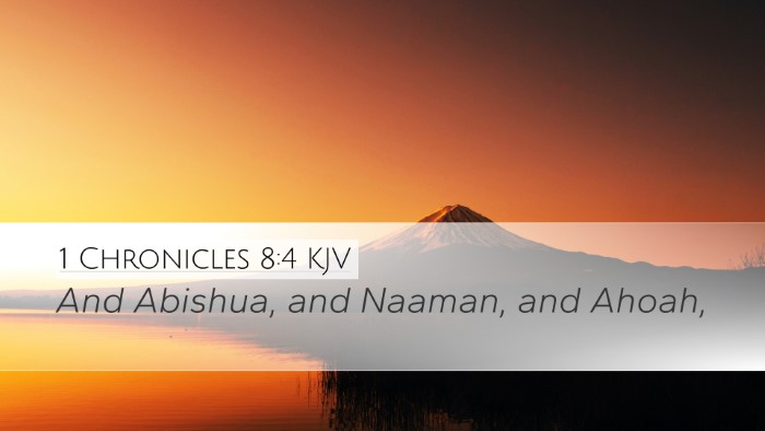 1 Chronicles 8:4 KJV Bible Verse Image