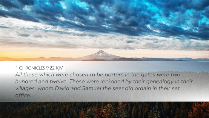 1 Chronicles 9:22 KJV Bible Verse Image
