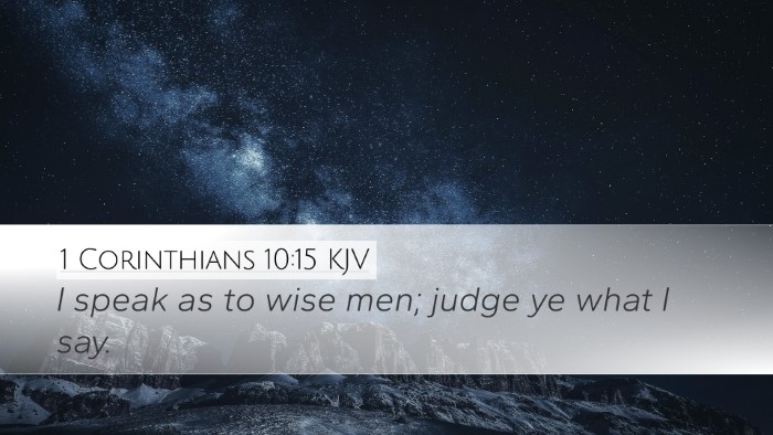 1 Corinthians 10:15 KJV Bible Verse Image