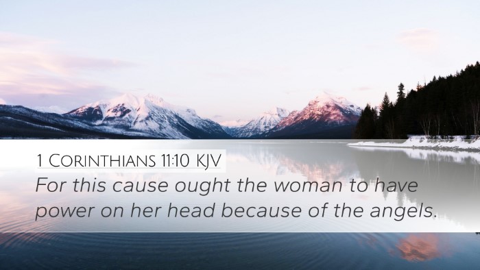 1 Corinthians 11:10 KJV Bible Verse Image