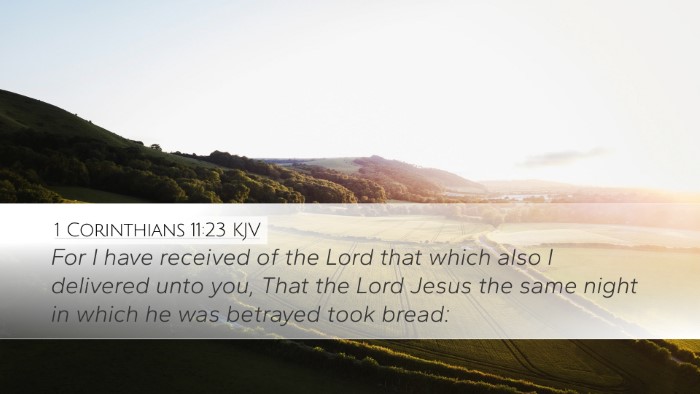 1 Corinthians 11:23 KJV Bible Verse Image