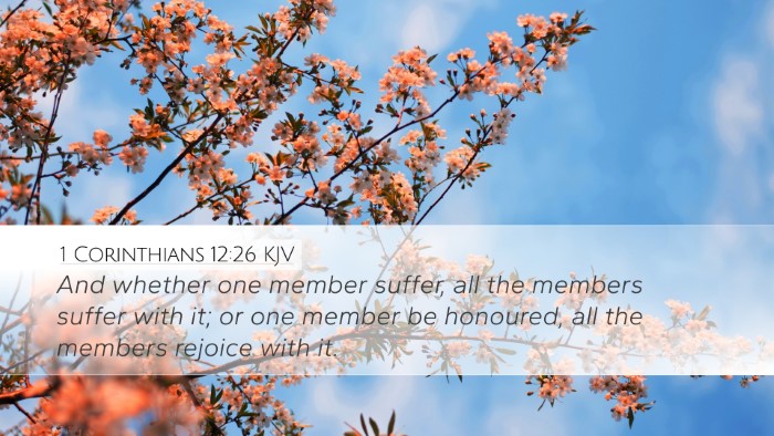 1 Corinthians 12:26 KJV Bible Verse Image