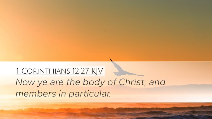 1 Corinthians 12:27 KJV Bible Verse Image