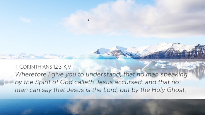 1 Corinthians 12:3 KJV Bible Verse Image