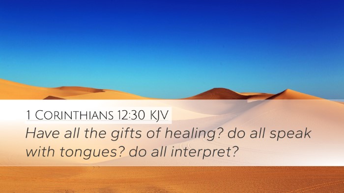 1 Corinthians 12:30 KJV Bible Verse Image