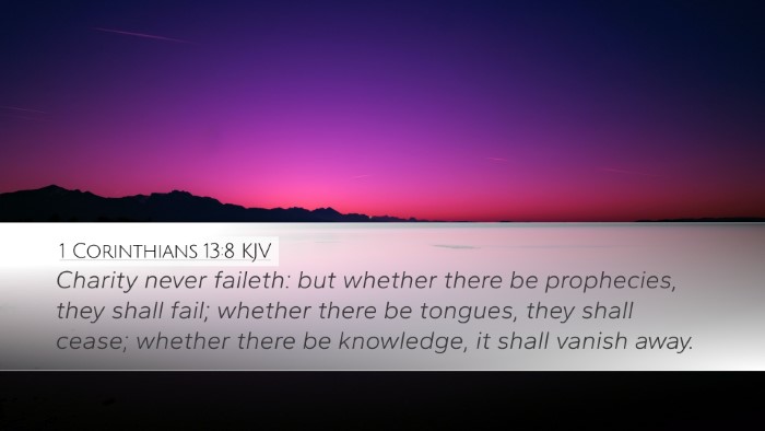 1 Corinthians 13:8 KJV Bible Verse Image