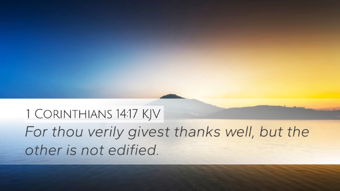 1 Corinthians 14:17 KJV Bible Verse Image