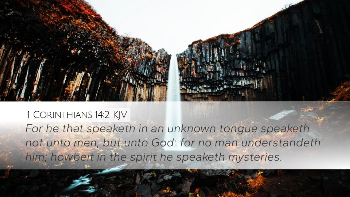 1 Corinthians 14:2 KJV Bible Verse Image