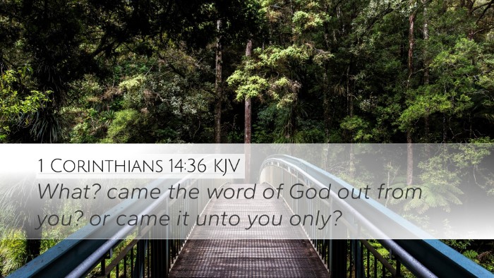1 Corinthians 14:36 KJV Bible Verse Image