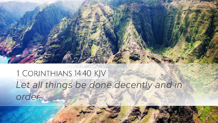 1 Corinthians 14:40 KJV Bible Verse Image