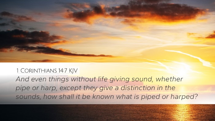 1 Corinthians 14:7 KJV Desktop Wallpaper - And even things without life giving sound, - Desktop Bible Verse Wallpaper