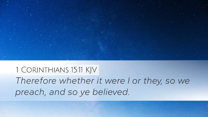 1 Corinthians 15:11 KJV Bible Verse Image