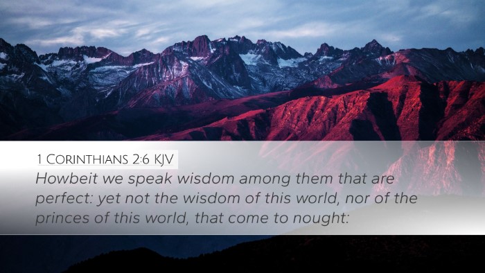 1 Corinthians 2:6 KJV Bible Verse Image