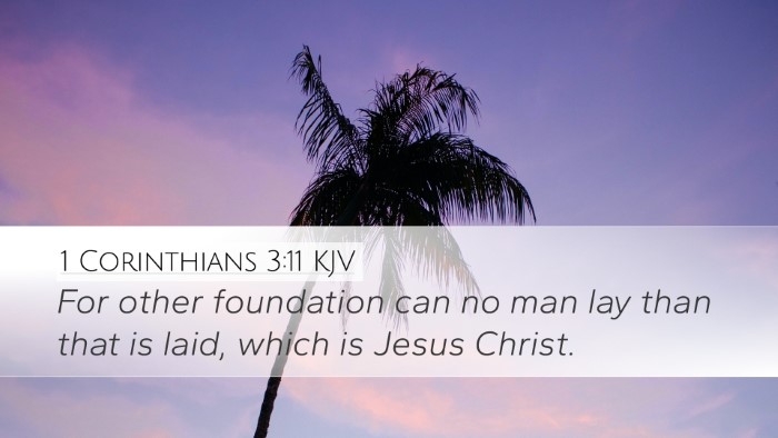 1 Corinthians 3:11 KJV Bible Verse Image