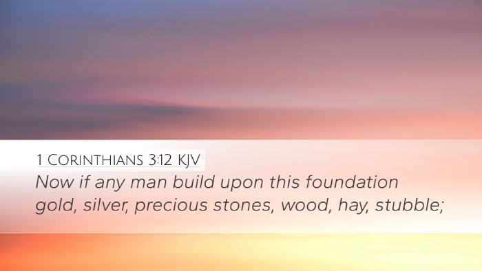 1 Corinthians 3:12 KJV Bible Verse Image
