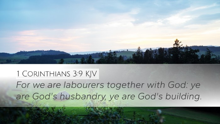 1 Corinthians 3:9 KJV Bible Verse Image
