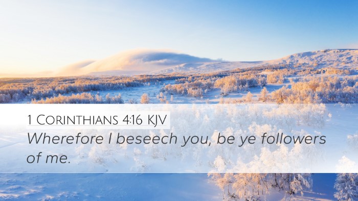 1 Corinthians 4:16 KJV Bible Verse Image