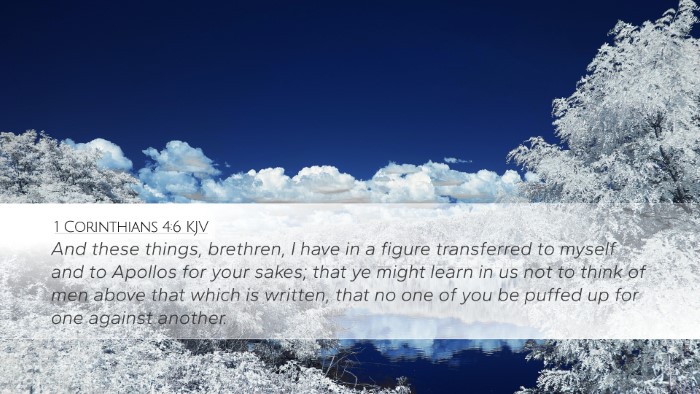 1 Corinthians 4:6 KJV Bible Verse Image