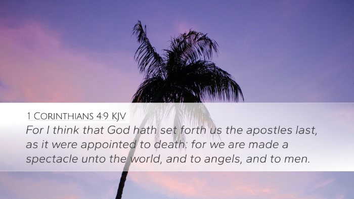 1 Corinthians 4:9 KJV Bible Verse Image