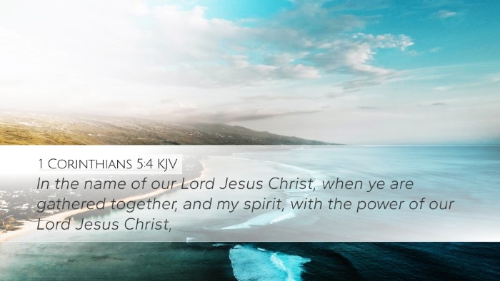 1 Corinthians 5:4 KJV Bible Verse Image