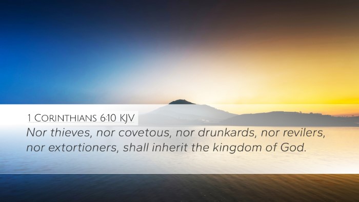 1 Corinthians 6:10 KJV Bible Verse Image