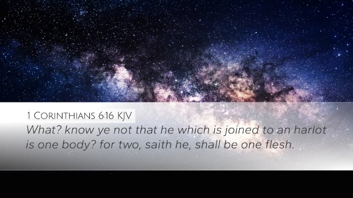1 Corinthians 6:16 KJV Bible Verse Image