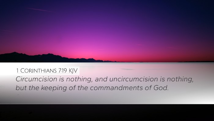 1 Corinthians 7:19 KJV Bible Verse Image