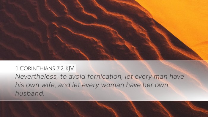1 Corinthians 7:2 KJV Bible Verse Image