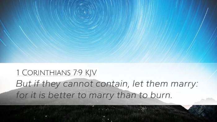 1 Corinthians 7:9 KJV Bible Verse Image