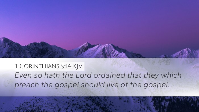 1 Corinthians 9:14 KJV Desktop Wallpaper - Even so hath the Lord ordained that they which - Desktop Bible Verse Wallpaper