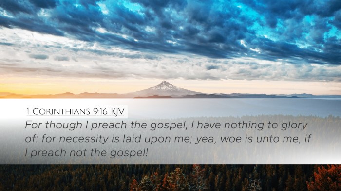 1 Corinthians 9:16 KJV Bible Verse Image