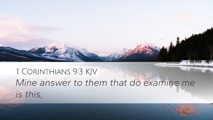 1 Corinthians 9:3 KJV Bible Verse Image
