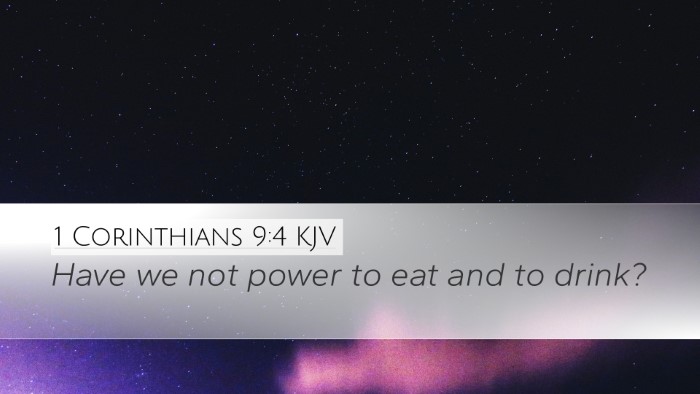 1 Corinthians 9:4 KJV Bible Verse Image