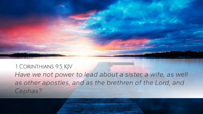 1 Corinthians 9:5 KJV Bible Verse Image