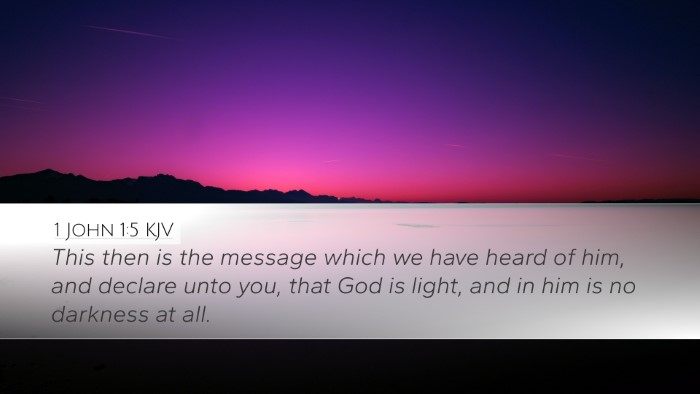 1 John 1:5 KJV Bible Verse Image
