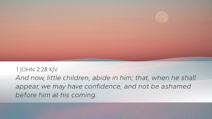 1 John 2:28 KJV Bible Verse Image