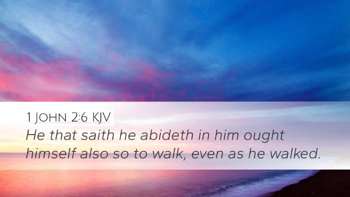 1 John 2:6 KJV Bible Verse Image