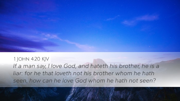 1 John 4:20 KJV Bible Verse Image
