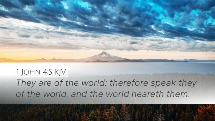 1 John 4:5 KJV Bible Verse Image
