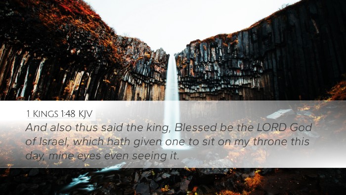 1 Kings 1:48 KJV Bible Verse Image