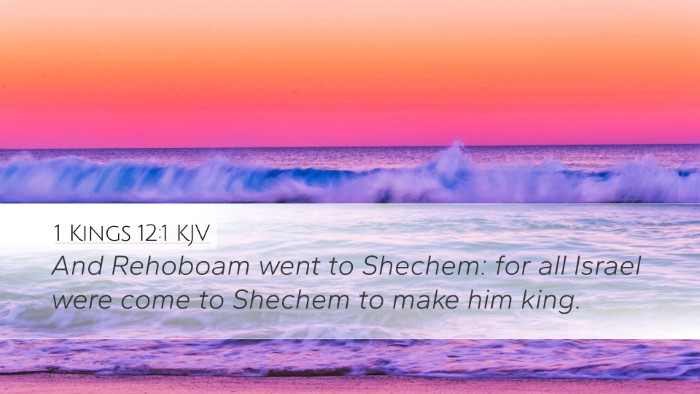 1 Kings 12:1 KJV Bible Verse Image